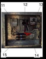 Componentes de un equipo de calefaccion electrica con ventilador axial